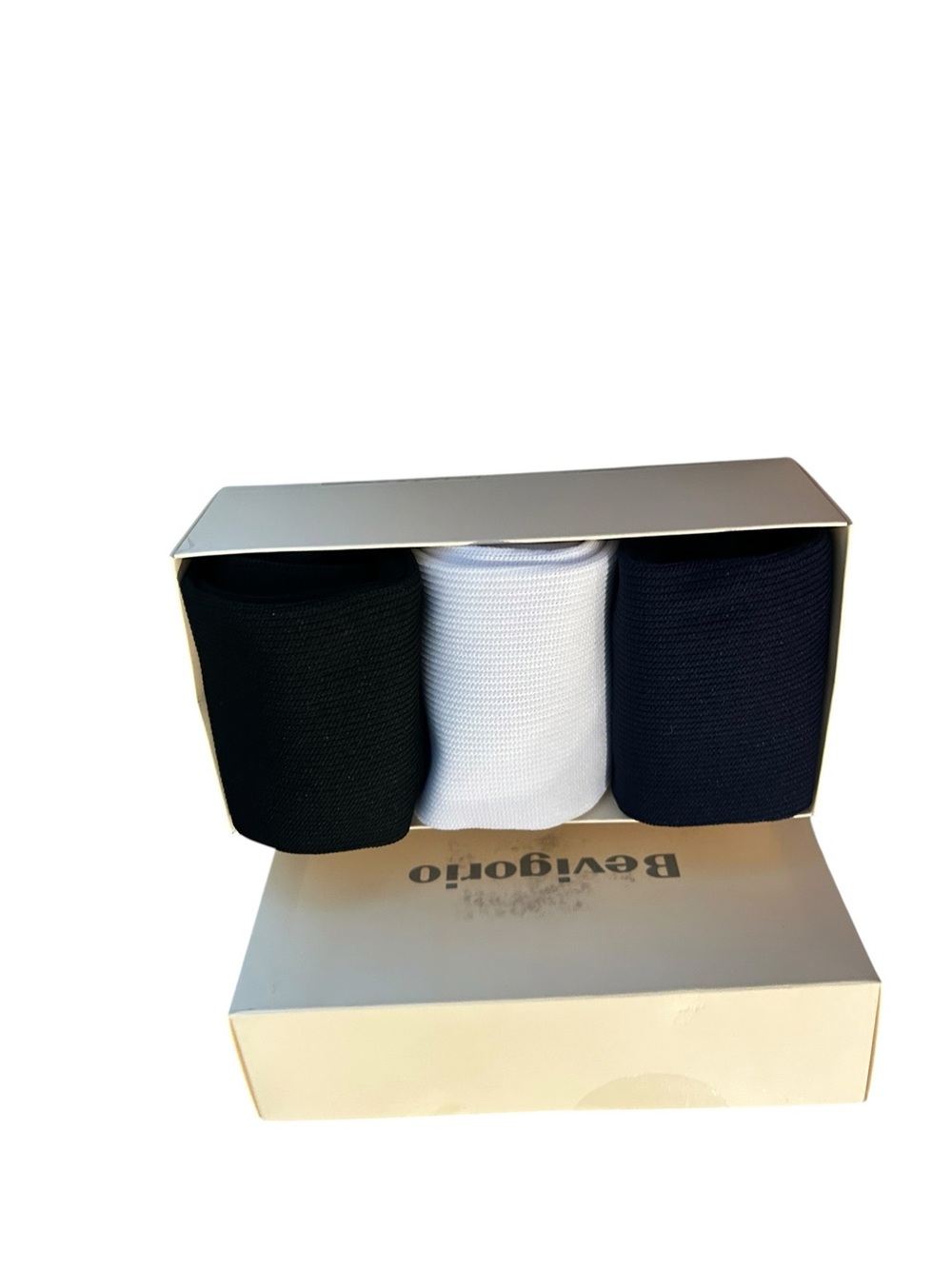 Men's 3-Pack Crew Socks - Black, White, Navy